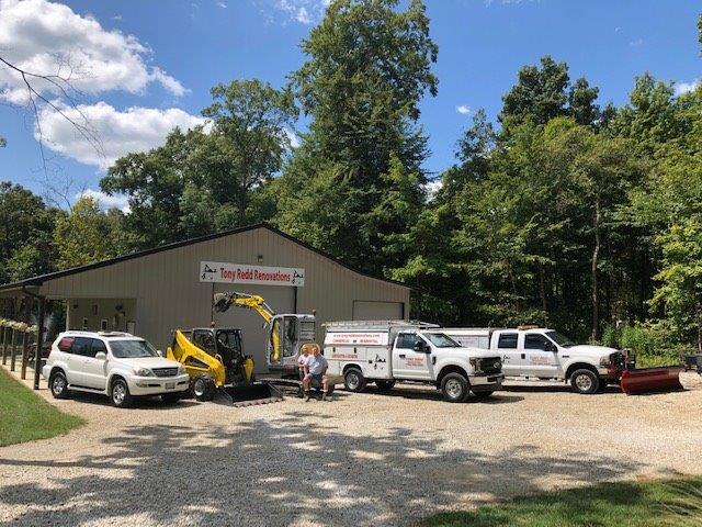 people sitting outside, work equipment